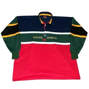 Vintage 90's South Africa Rugby Union Canterbury Shirt Jersey Long Sleeve XL